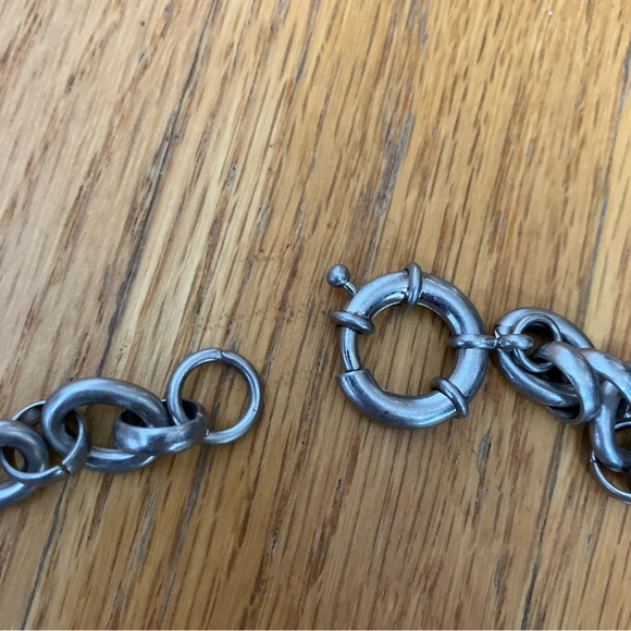 Zara Limited Edition Long Metal Link Rhinoceros Necklace - Picture 10 of 10